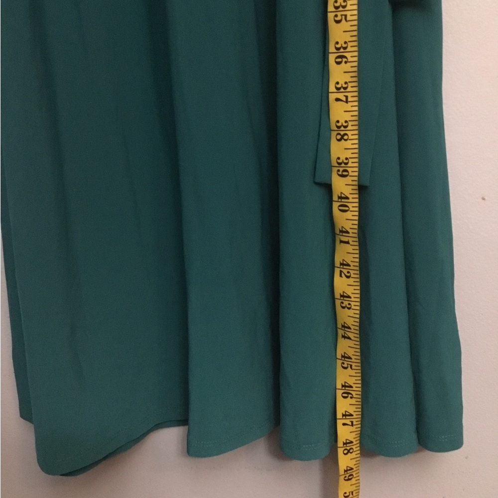 Chaus Teal V-Neck Tie-Waist Maxi Dress - Picture 13 of 16